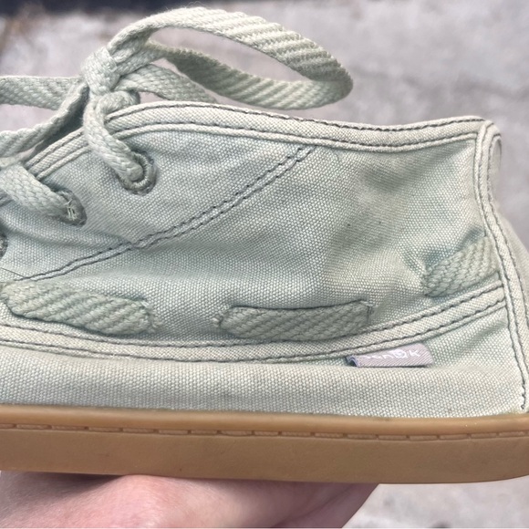 SANUK WOMENS 7 OLIVE GREEN CHUKKAS VEE K SHAWN BOAT BOOT SHOES - Picture 6 of 7